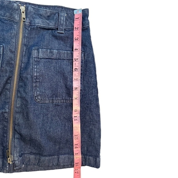 Madewell Denim Zip Front Skirt Size 25 Waist - Picture 3 of 10